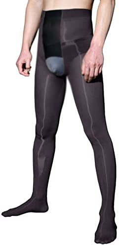 BESYFAY Herren Sexy 8 Den Öl Glänzend Nylon Strumpfhosen Shining Hochelastische Strumpfhose Unterwäsche