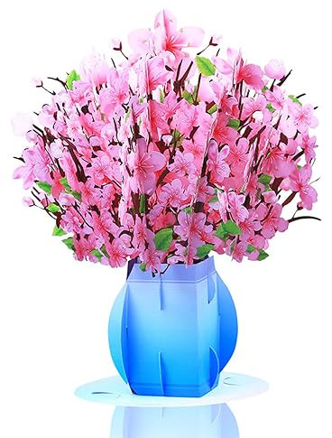 3D-Kirschblüten-Pop-Up-Karte für Valentinstag, Muttertag, Jahrestag, alle Anlässe, Papierblumen-Grußkarten, Postkarte, 3D-Grußkarten, Geburtstag