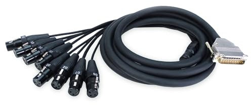keepdrum sna55-8 Multicore-Kabel Snake Sub-D DB-25 zu 8x XLR weiblich Kabelpeitsche 3m