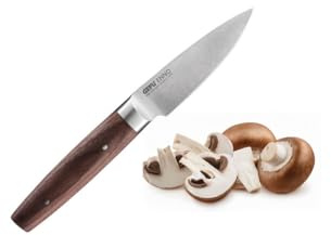 GEFU Gemüsemesser Enno 9,5 cm - Solinger Klinge - Obst- & Schälmesser | Handgeschliffener Spezialstahl HRC 57, Ergonomischer Walnussholzgriff, Made in Germany, Ideal zum Putzen & Zerteilen