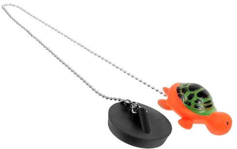 SEWOART Waschbeckenstopfen Aus Gummi Mit Kette Schildkröten-Design Abflussstöpsel Für Badewanne Und Waschbecken Haltbarer Und Leicht Zu Reinigen