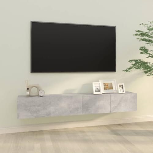 LVHUIDEH TV-Hängeschränke 2 STK., Maximale Belastbarkeit 60 kg, TV-Wandschrank mit Fächer, Schwebendes HiFi-Schrank, TV-Hängemöbel, Modernen Wandunterhaltungscenter 100 x 30 x 30 cm