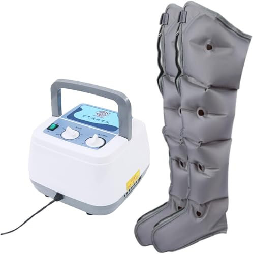 Apparecchio Massaggiante per Gambe, Addome, Piedi Braccio, Massaggiatore 6 airbag, Compressione D' Aria Massaggio Pressoterapia per Il Ripristino della Circolazione Venosa delle Gambe per Casa Uffic