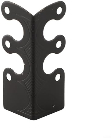6Pcs Skiffers Baseboard Corner Protectors, Rustic Vintage Metal Corner Protectors, Decorative Corner Protector, Brass Corner Protector, Floor Skirting Board Corner Protectors (Black)