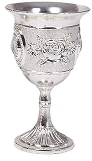TOPBATHY White Wine Glass Zinc Alloy Stem-Cup Inlay Style Wine Goblet Unbreakable Glass for Home Bar Party