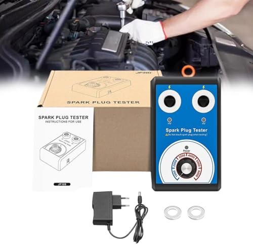 RJSQAQE Tester per candela con due fori, tester per bobina di accensione per motori auto con due fori, strumento per test radio auto, strumento per la distanza delle candele con frequenza di lavoro