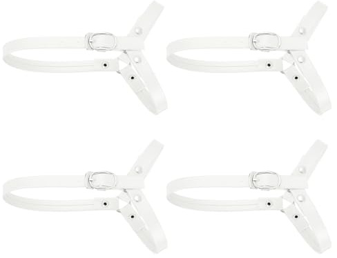 sourcing map 2 pares de correas desmontables para zapatos de tacón, correa de tobillo ajustable de repuesto antisuelta para sandalias de tacón alto para mujer, color blanco mate
