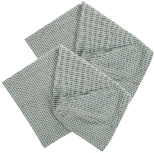 Ipetboom 2 Stück Elastische Sofa Armlehnenbezüge aus Fleece Schutzbezüge für Sofa und Sessel rutschfest und Waschbar für Zuhause Büro Grün