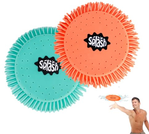 WUSJCOF 2 Stück Wasser Frisbee, Soft Wasser-Wurfscheibe aus Schaumstoff und Silikon, Wasserspielzeug für Sommer Spaß (Durchmesser 17cm)