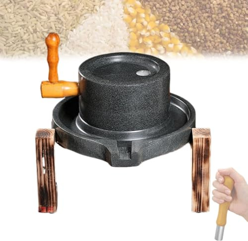 YXINHONGYUE Handmade Soy Milk Stone Mill Tool, Home Removable Stone Grain Mill Grinder Safe And Durable Fine Grinding Applies To Wheat Flour, Rice Flour, Sesame Paste