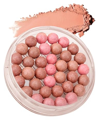 Cheek Blush – High Pigment Powder Face, Natural Matte Finish | Pressed Makeup Compact, Smooth Application Long-Lasting, Glow with Brush, for Women Girls Adults, Family Travel Daily Wear