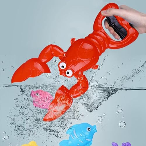 Large Red Lobster Claw Sand Toy - Kids Beach Play Set with Sand Scoop Clamp Tools for Boys Girls Seaside Digging Activities