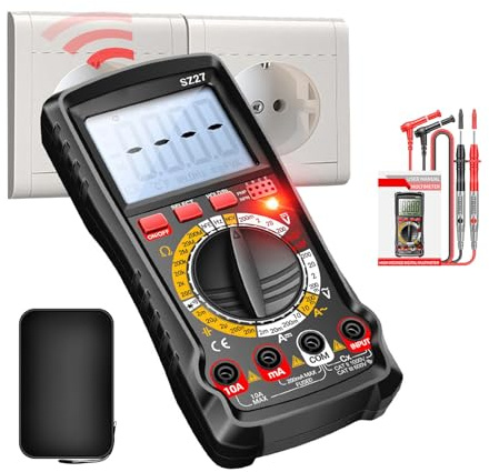 Digital Multimeter Tester - Car Battery Analyzer Detector Kit | Ohm Volt Amp Test Meter - for Circuit Automotive Outlet Electrical Applications Workshop Home Industrial Garage