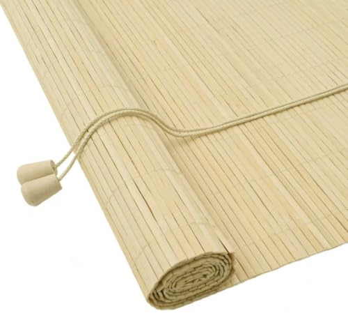 vidaXL Estor Enrollable Natural 160 x 160 cm Bambú