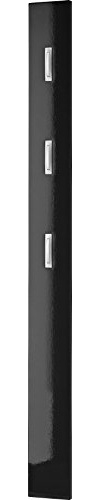 Germania 3255-83 Garderobenpaneel mit ausklappbaren Kleiderhaken Colorado in Schwarz Hochglanz, 15 x 170 x 4 cm (BxHxT)