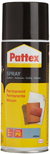 Pattex Contact Spray, cola de contacto permanente, pegamento spray de base disolvente, pegamento fuerte para trabajos de bricolaje y reparación, 1 bote x 400 ml
