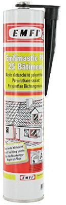 Emfi - Mastic polyurethane pu 25 batiment-cartouche - Coloris.Noir - Type. -