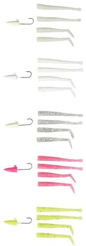 Savage Gear LRF Mini Sandeel Kit - Ultralätta mjuka beten för sötvatten- och saltvattenfiskare, Micro Sandeel Jig Heads, perfekt för abborre, abborre, öring och andra rovdjur Assorted Varied