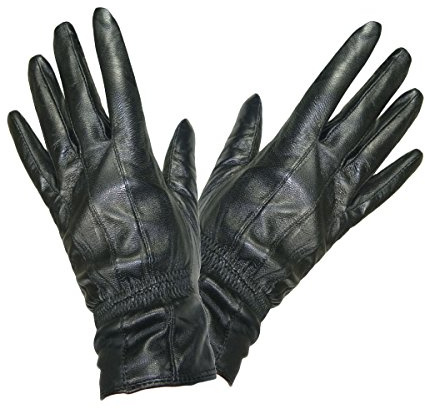 TOSKATOK SOFT AND SUPPLE LADIES QUALITY BLACK LEATHER GLOVES-M