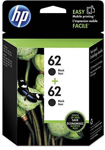 HP 62 Tintenpatronen Original Schwarz Multipack – Tintenpatronen (Original, Pigmenttinte, Schwarz, HP, HP Officejet 8040 with Neat e-All-in-One, HP Envy 8000 e-All-in-One