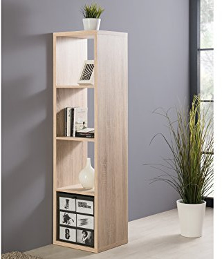 möbelando Regal Säule Schrank Raumtrenner Säulenschrank Standregal Holzregal Mareen I (Sonoma-Eiche)