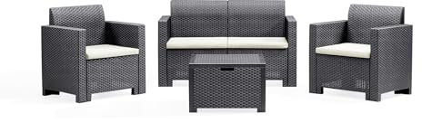 BICA 9067.4 Set Nebraska 2 Salottini, Antracite, 281 X 155 X 79 Cm