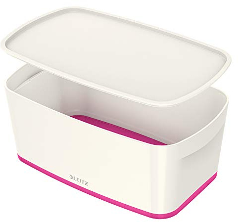 Leitz 5 Litre Storage Box with Lid, waterproof ABS, Pink Metallic