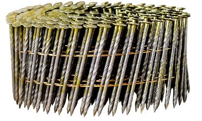 MAUK® Coilnägel 2,3 x 57 mm für Druckluft Coil Nagler MCN55, 300 Stück verzinkte Spiralschaft Nägel mit Rundkopf, Nägel für Druckluftnagler, Dachpappe, Holz & Gipskarton