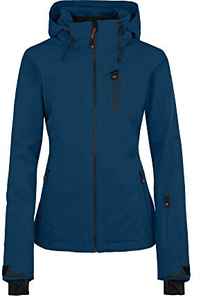 Bergson Nice Light | Damen Skijacke & Outdoorjacke, gefüttert, 20000 mm Wassersäule, Poseidon [390], 52 - Damen