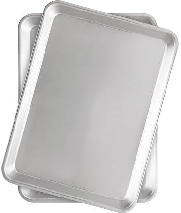 Fat Daddio's Natural Aluminum Quarter Sheet Pan, 2-Pack