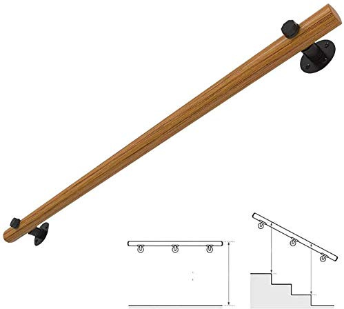 GJIF Pasamanos - Kit Completo, Pasamanos De Madera Profesional para Escaleras, Pasamanos Antideslizante De Seguridad para Ancianos Y Niños, Riel Interior para Escaleras De Porche(Size:200cm)