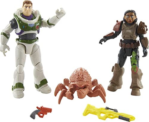 Buzz Lightyear HHY15 - Space Ranger Verteidigungsfiguren & Zubehör, Exklusive Packung, ca 13cm groß, 2 Actionfiguren, Käfer & Werkzeuge, Spielzeug für Kinder ab 4 Jahren