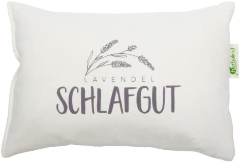 Herbalind Lavendelkissen zum Schlafen Schlafgut Schlafkissen mit Füllung - mit Lavendel ohne Chemie - Bezug 100% Baumwolle 30x20 cm, Kräuterkissen, Duftkissen, Deko Kissen - Geschenk für Frauen