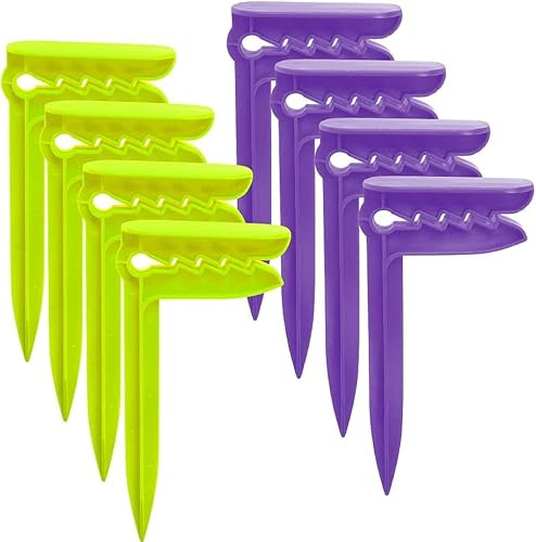 Norhogo 8 mollette in plastica PP per il fissaggio di coperte da picnic, per asciugamano da spiaggia, tenda da campeggio, ideali per spiaggia, viaggi, campeggio o picnic, colore casuale