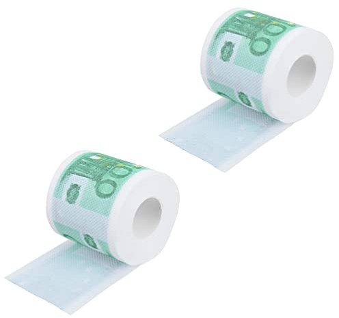 Toilettenpapier mit Motiv, 2 Rollen, Papier, Bedrucktes Rollenpapier | Grün, für Badezimmer und Esstisch, Sichere Umweltfreundliche Qualität, 2 Stück Packung