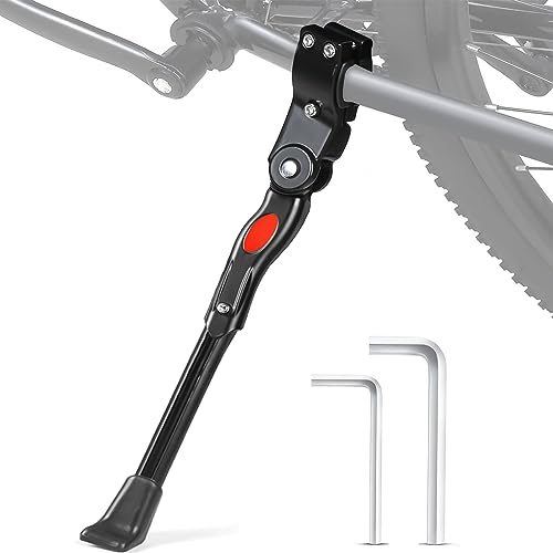 Favuit Fahrradständer 24-28 Zoll Höhenverstellbar Fahrrad Hinterbauständer Fahrrad Ständerfuß Universal Seitenständer Fahrrad Ständer mit Rutschfestem Gummifuß für Mountainbike E-Bike Rennrad