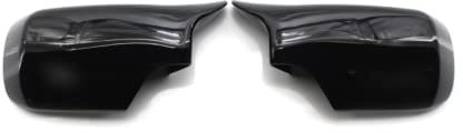 Viviance 1-Paar ABS Material Rückspiegel Fall Spiegel Abdeckung Kappe Shell kompatibel mit BMW E46 316i 318i 318i 320d 320i 323i 328i 328i 330d 330i 98-05 - Schwarz glänzend