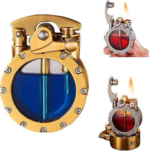 2024 Vintage Trench Lighter | Transparent Kerosene Lighter, Steampunk Design, Cool and Creative