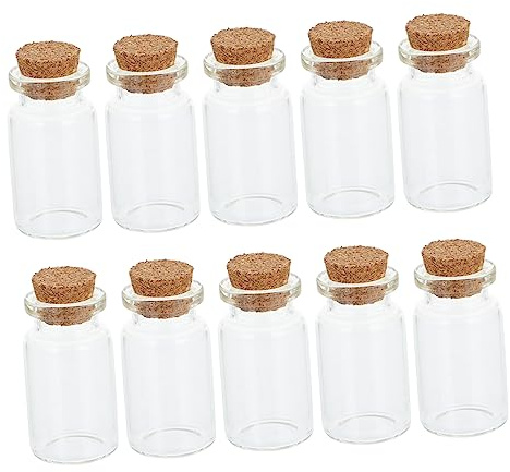 AOKWAWALIY 30 Stück Kleiner Glasflaschen Mit Korken 7ml Transparente Wunschflaschen Für Selbstgemacht Aufbewahrung Von Babyhaaren Und Milchzähnen Glasbehälter Für Dekoration Und
