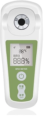 ARTGOS Tragbares Refraktometer Refraktometer Zucker Meter Refratometro Wein Bier Alkohol Frucht Konzentration Hydrometer Densitometer Saccharimeter für Zuckergehaltstest(0~55%)
