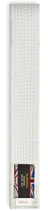Playwell Cinturón de clasificación de Color sólido de algodón para Artes Marciales - Blanco (320 cm)