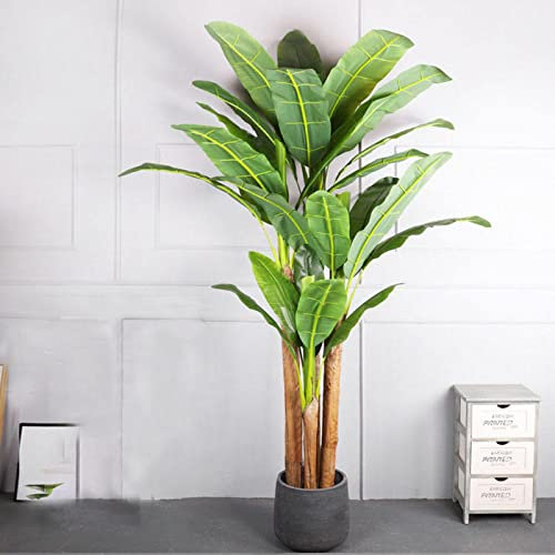 SIBEG Künstlicher Baum, Bananenpflanze, künstliche Pflanze, Tropische Palme, künstlicher Bananenbaum, geeignet für Schlafzimmer, Küche, Wohnzimmer, Balkon, Büro und Party-Dekoration, 250 cm
