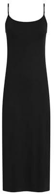 Calvin Klein Damen Bodycon Kleid Logo Elastic Strappy Slim Fit, Schwarz (Ck Black), L