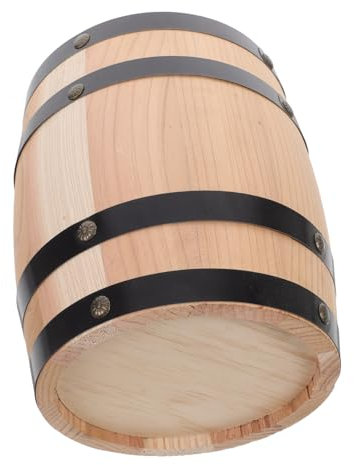 Cabilock Holzfass Für Dekoration Und Aufbewahrung Rustikales Weinfass Aus Holz Kleines Holzfass Für Bar Oder Zuhause Miniatur-holzfass Als Fasspflanzgefäß Oder Ornament