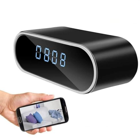 GLOBAL SECURITY Reloj despertador 4K Cámara WIFI con sonido profesional