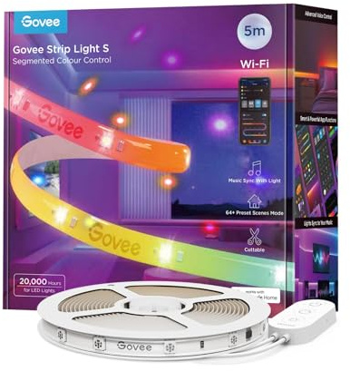 Govee LED Strip Lights Matter Ready 5 Meter H612ACD1 LED-Streifen-Basisset 230 V, 24V RGB 1St.