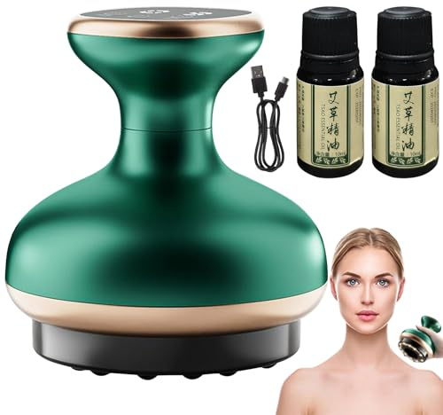 Cellulite Entfernungsgerät Massageglocken Set | Mit 9-stufig einstellbarer Wärme für Hals, Bauch, Gesäß, Oberschenkel, Für Männer, Senioren & Sportler