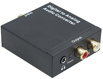 Velocraze Convertisseur audio : convertit les signaux numériques en signaux analogiques, comprend plusieurs ports de sortie et câble de connexion, idéal pour les systèmes audio