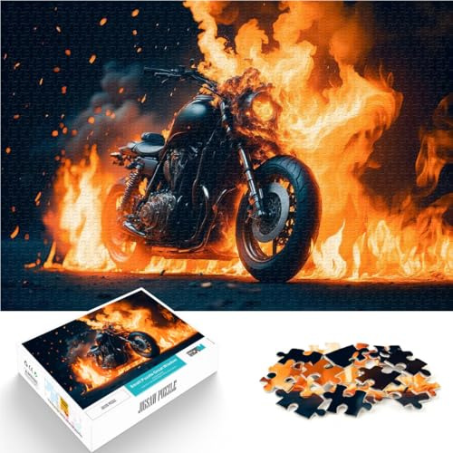 Quizspiel Fahrrad brennt hell Puzzle für Jugendliche 1000 Teile 26x38cm Lustige Aktivitäten für zu Hause, Geburtstagsgeschenk, Reisegeschenk, Geeignet ab 14 Jahren