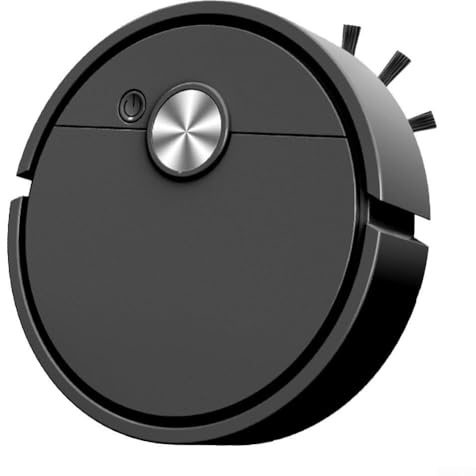 Innovativo robot aspirapolvere intelligente per spazzare e pulire pavimenti bagnati (nero)